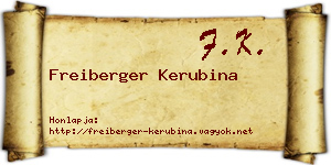 Freiberger Kerubina névjegykártya